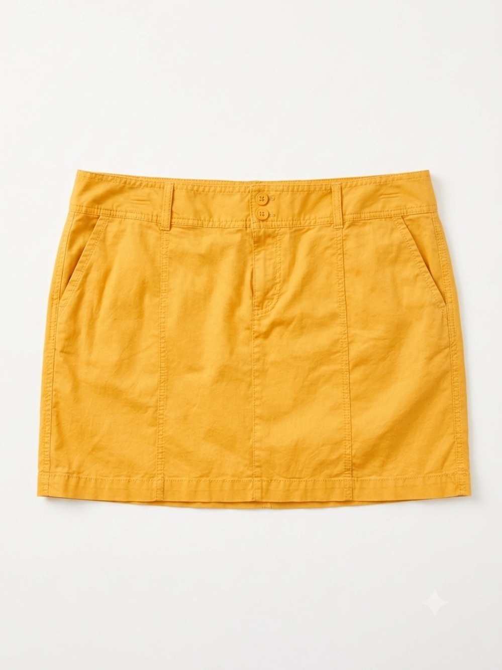 Caslon Cotton Stretch Utility Mini Skirt in Marigold Orange